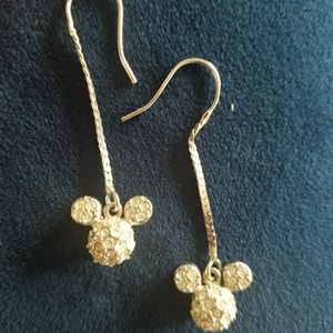Silver Disney Mickey Mouse earrings